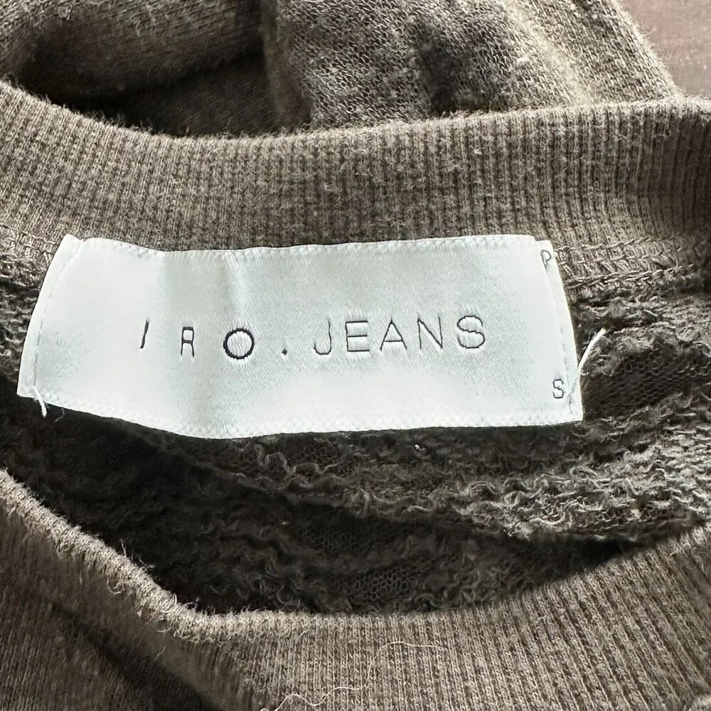 IRO Jeans Sweatshirt S women’s Camo Burnout distressed Avant garde grunge